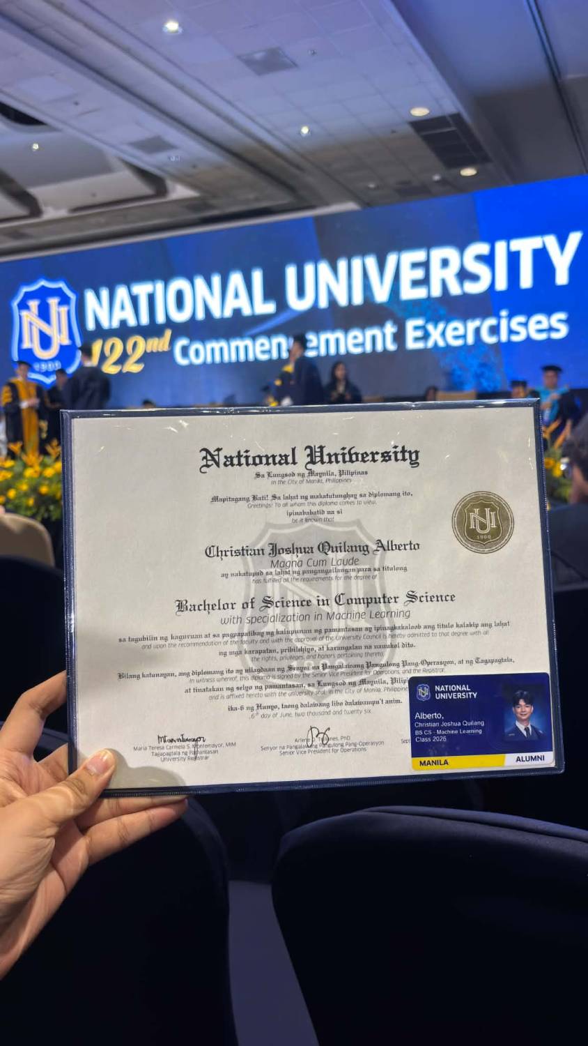 Graduation from National University – Manila